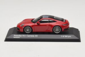 Porsche 911 992 Carrera 4S Rouge Minichamps 1:43 410069321 Métal