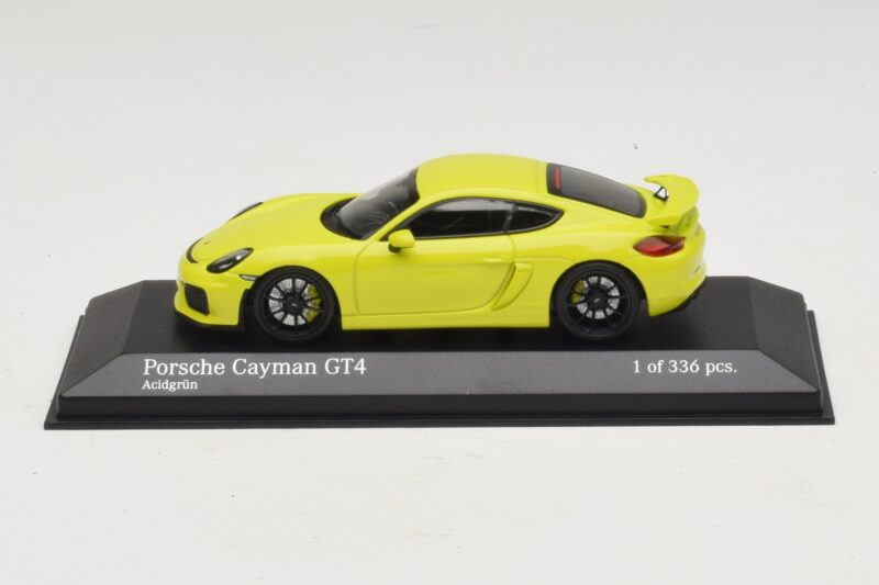 Porsche Cayman GT4 981 Vert Minichamps 1:43 410066122 Métal
