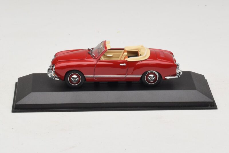 Volkswagen Karmann Ghia Cabriolet Rouge Foncé Minichamps 1:43 5032 Métal
